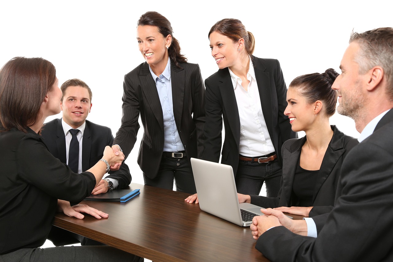 Small team collaborating at a table